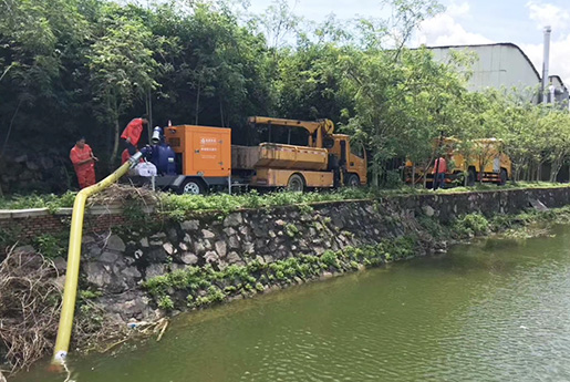 Flood prevention drill site in a certain area of Guangxi